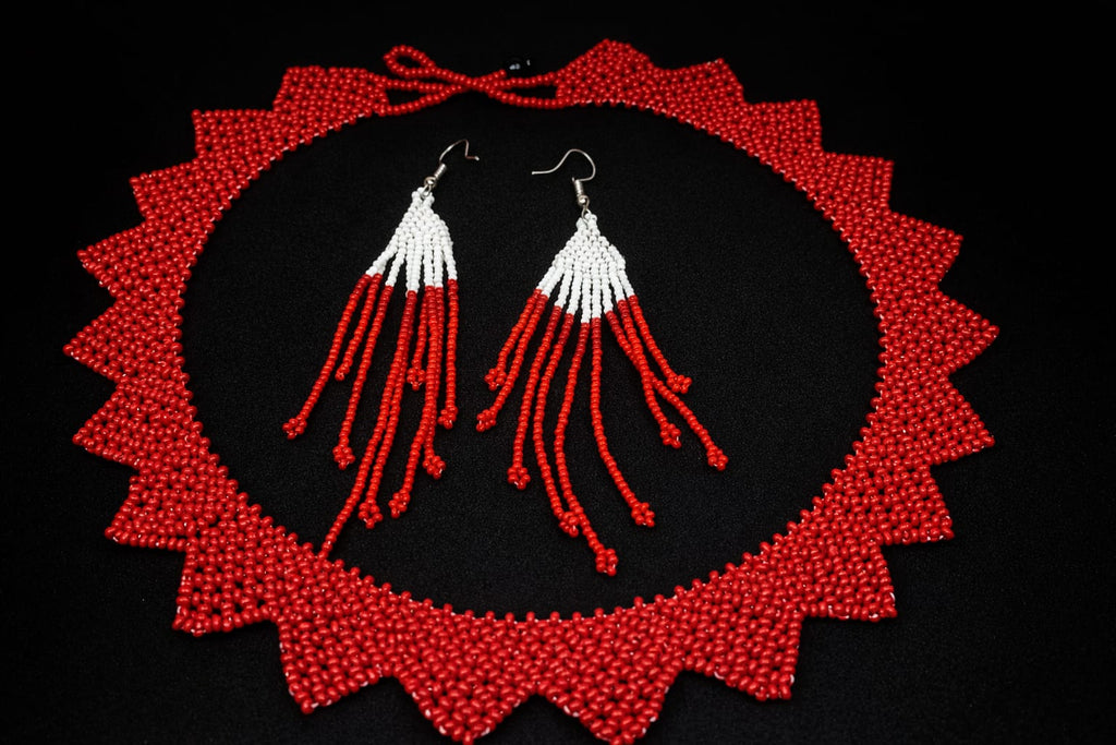 brazilian beaded statemet jerwlry set