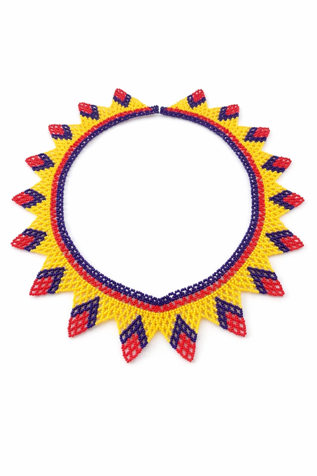 BRAZILIAN BEADED SUNBURST NECLACE