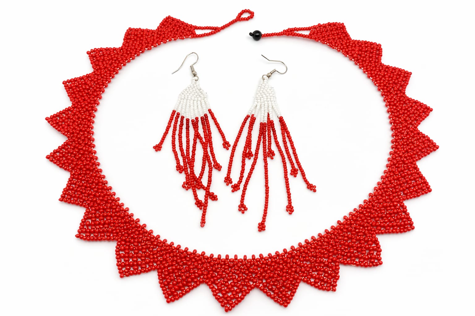 brazilian beaded statemet jerwlry set