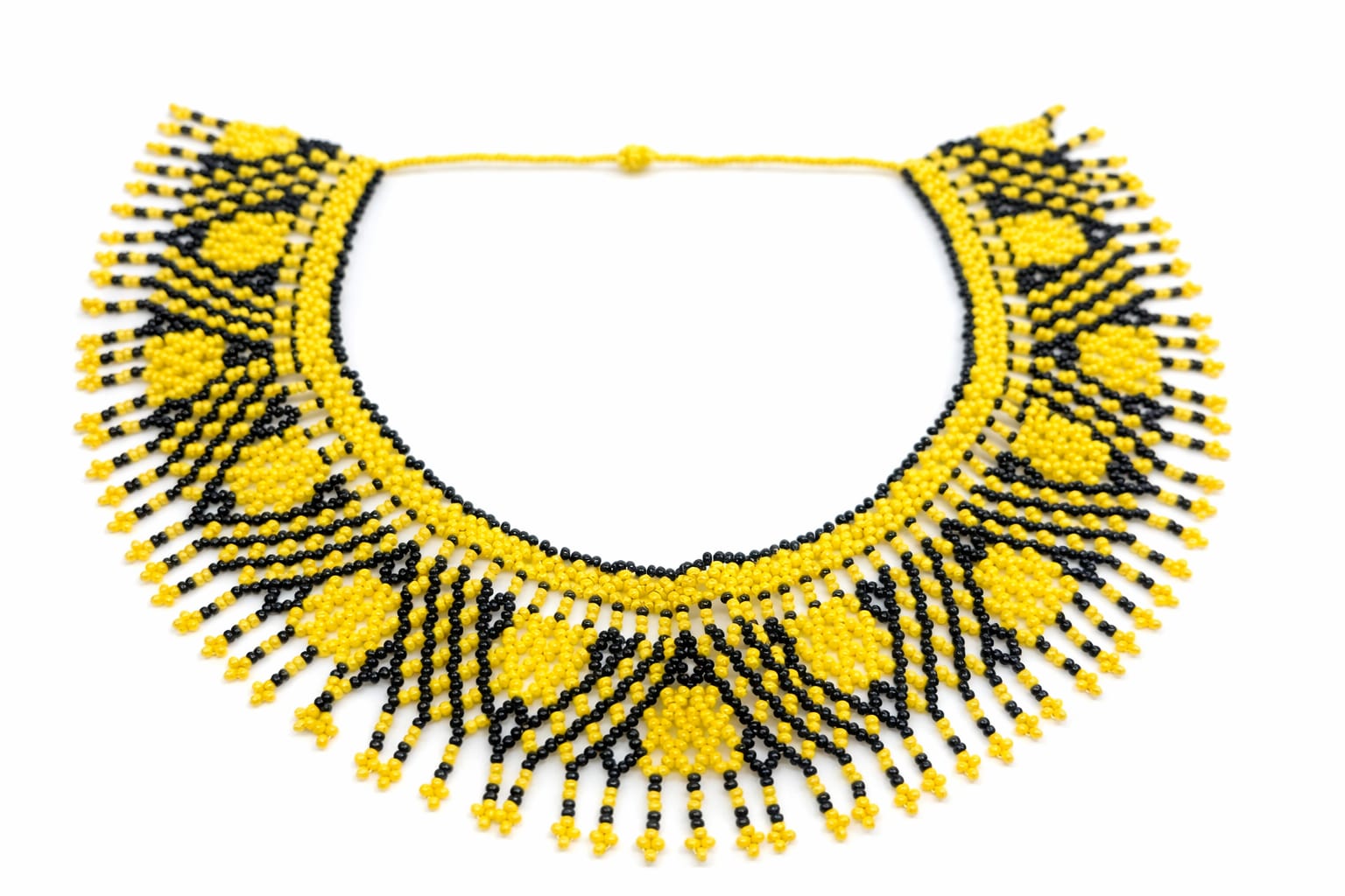BRAZILIAN BEADED GOLDEN EARTH NECKECE