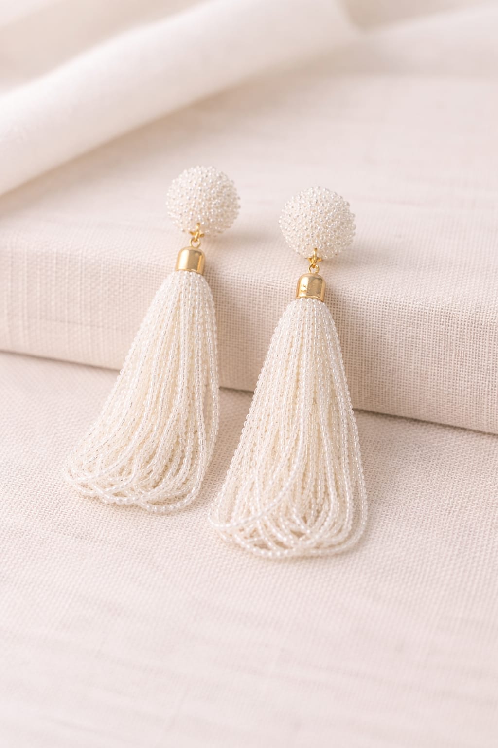 BRAZILIAN WUTE CASCADE BEADED ERRINGNS