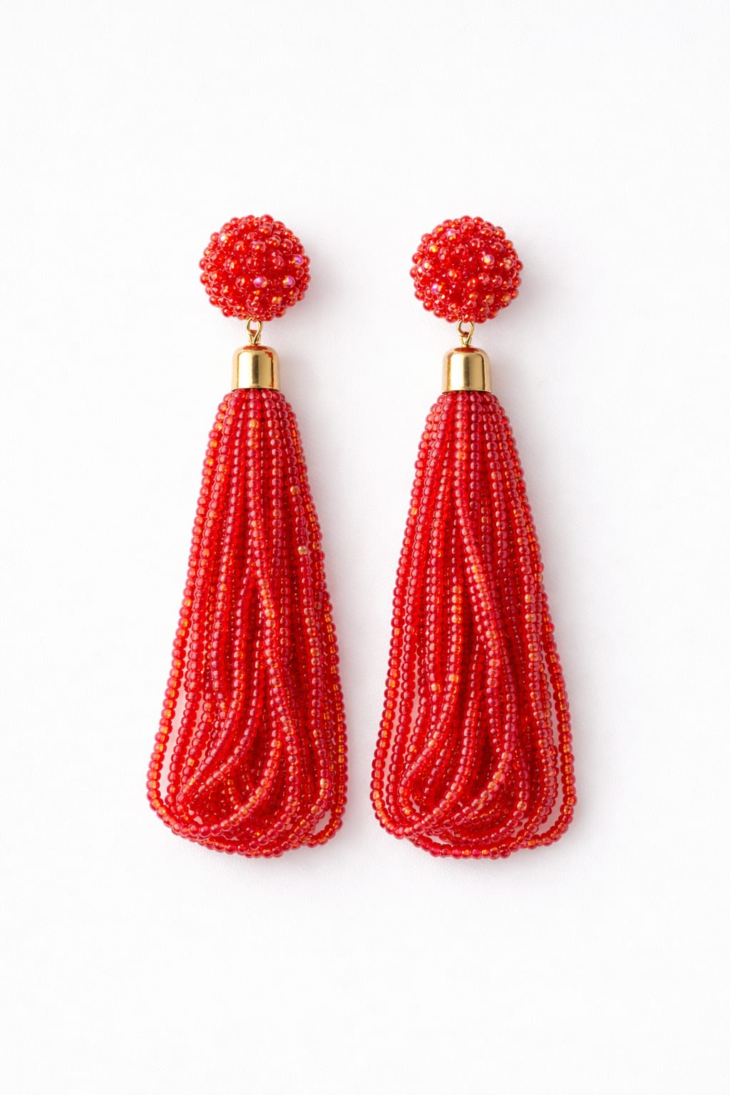 BRAZILIAN ROSE CASCANDE BEADEDERRINGS