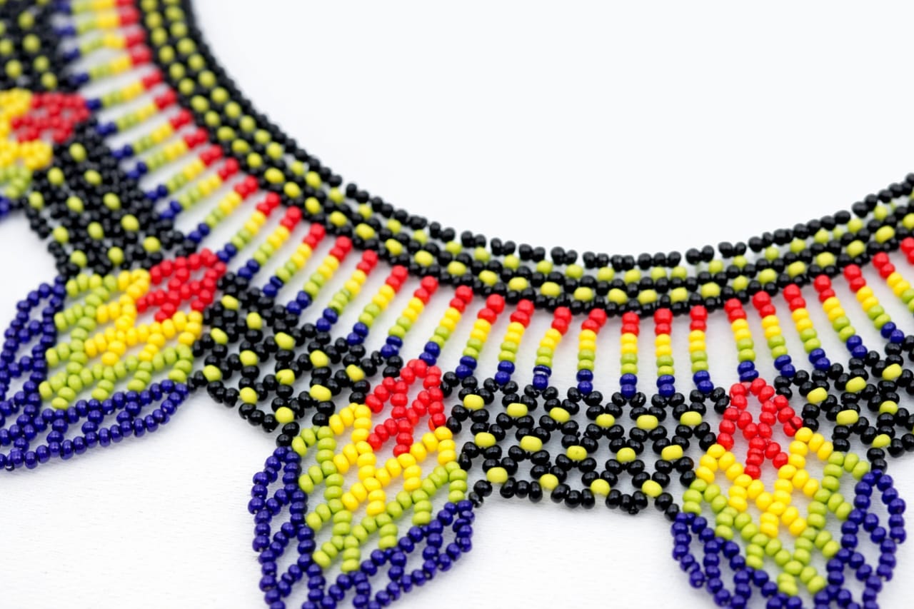 Brazilian Mosaic Beaded Statement Necklace