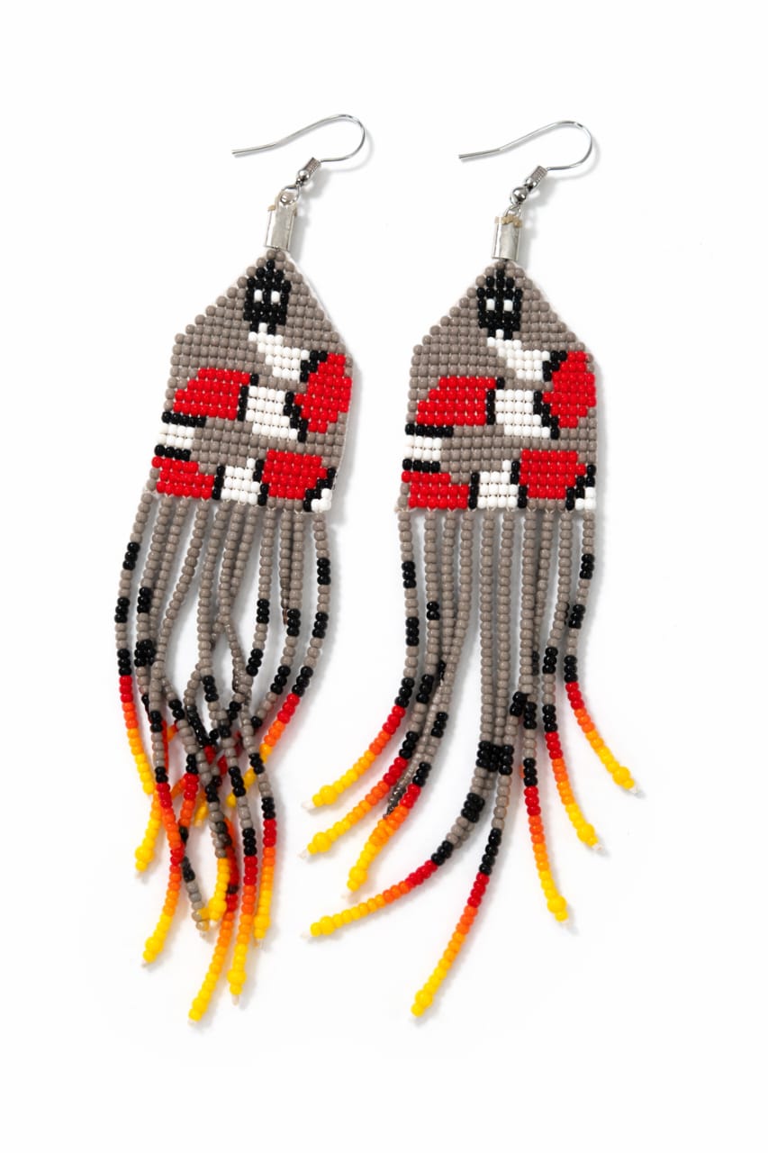 Brazilian Geometric Fringe Beaded Earrings