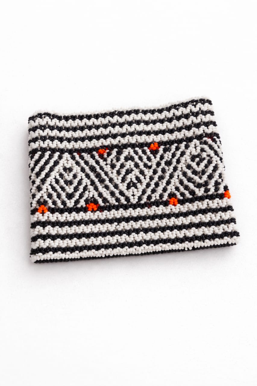 Brazilian Black & White Geometric Beaded Bracelet