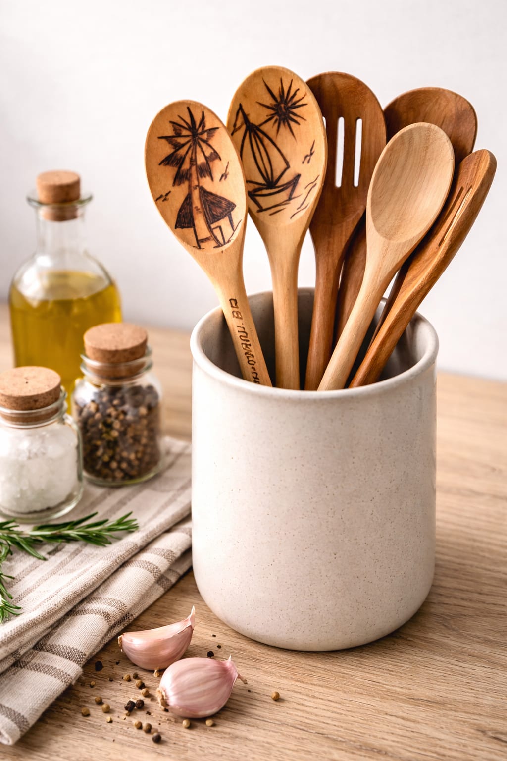 Brazilian Coastal Story Wooden Spoon Set