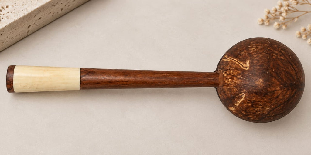 Brazilian Coconut Shell Serving Ladle — Handcrafted in Brazil