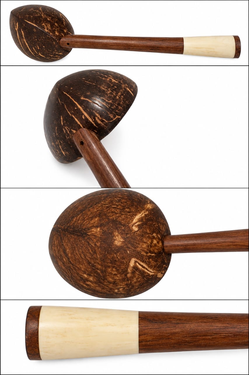 Brazilian Coconut Shell Serving Ladle — Handcrafted in Brazil