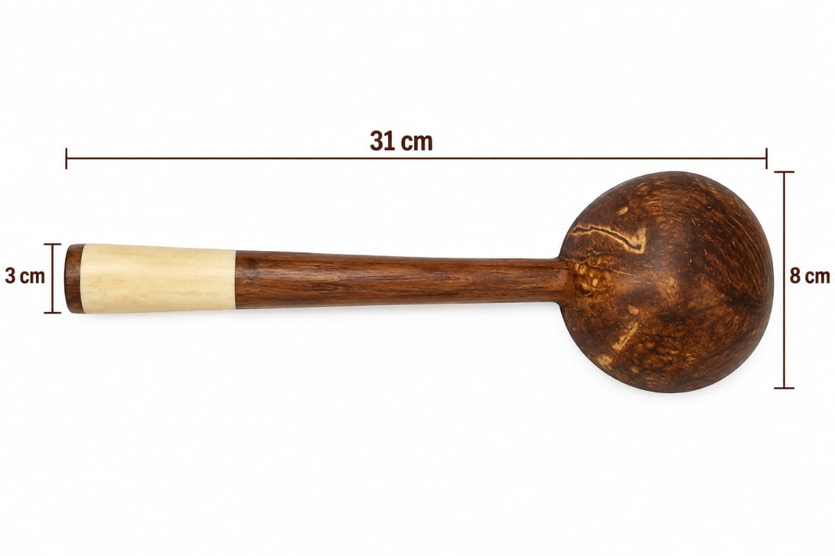 Brazilian Coconut Shell Serving Ladle — Handcrafted in Brazil