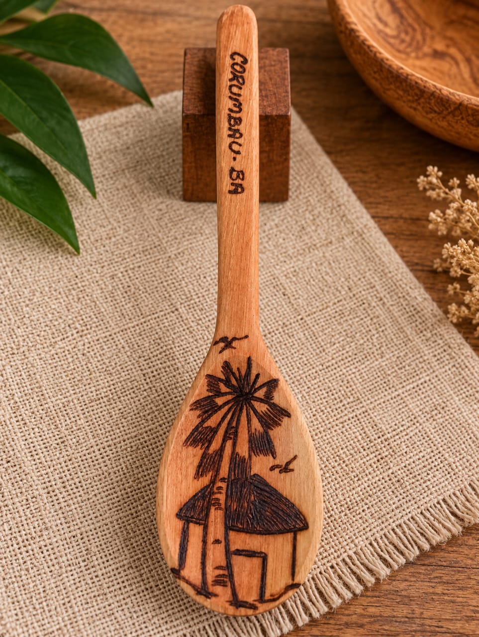 Hand-Carved Brazilian Wooden Spoon