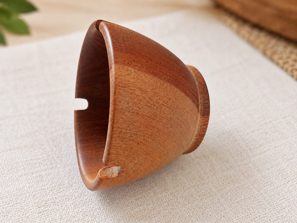 Brazilian Hand-Carved Wooden Ashtray